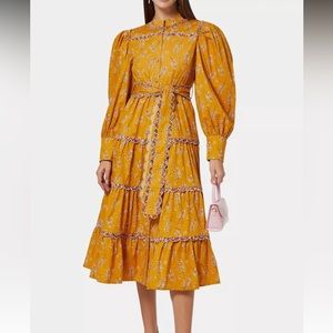 NEW with Tags CELIA B willow dress in yellow size Large